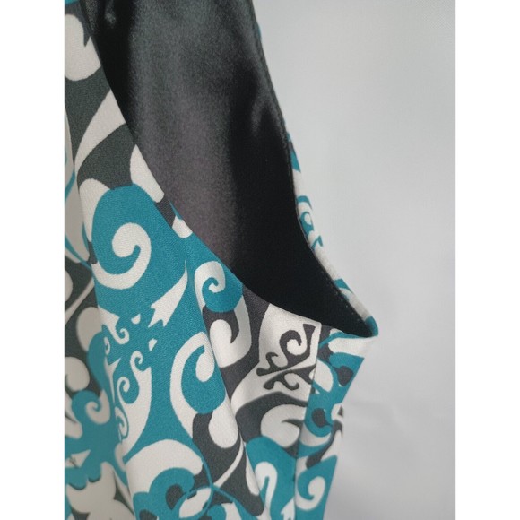 Trulli Ladies Sz 10 Sleeveless Blue Dress Floral Print Tie Waist - Picture 10 of 15